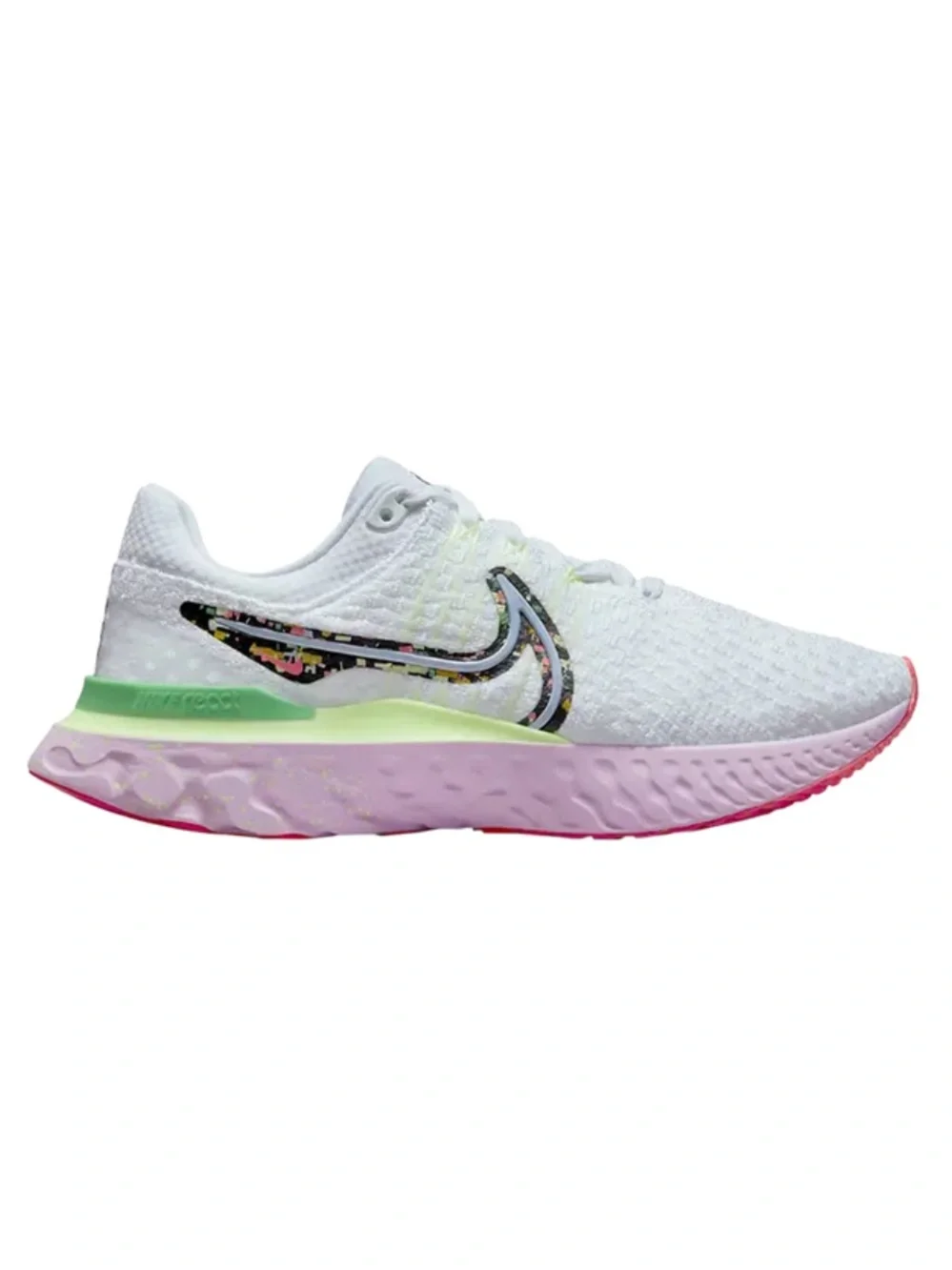 Nike- Infinity React 3 Road Running Shoes. Confetti. Size 9